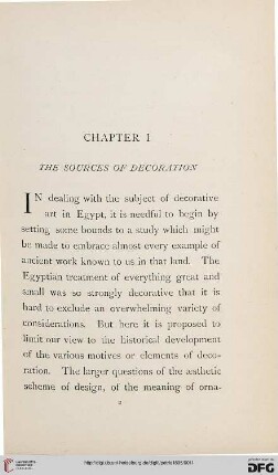Chapter I: The sources of decoration