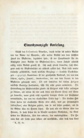 Einundzwanzigste Vorlesung