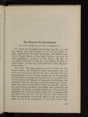 Das Pessach der Samaritaner.