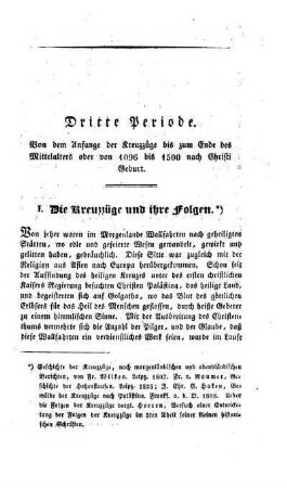 I. Die Kreuzzüge und ihre Folgen