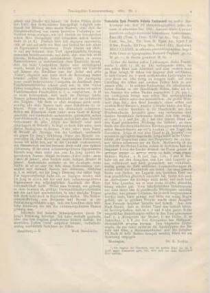 4 [Rezension] Transtatio Syra Pescitto Veteris Testamenti ex codice Ambrosiano sec. fere VI photolithographice edita, curante et adnotante Sac. Obl. Antonio Maria Ceriani praefecto collegii doctorum bibliothecae Ambrosianae. Pars. III