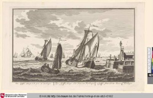 Een Gaffel Schuyt, en de have van Harlingen