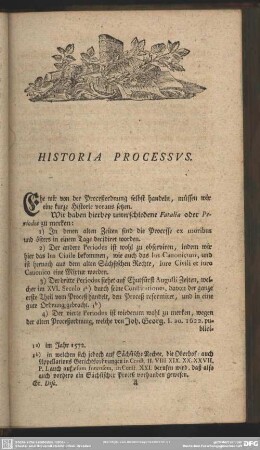 Historia Processus