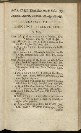 Classis III. Theologi recentiores.