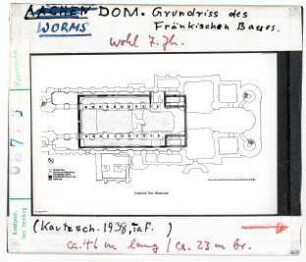 Worms: Dom, Grundriss des fränkischen Baues