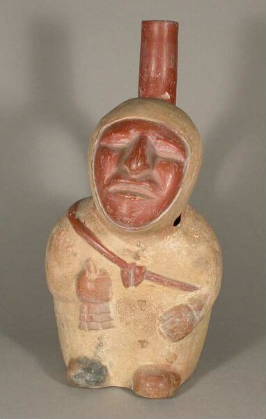 Anthropomorphic seated figure, blind