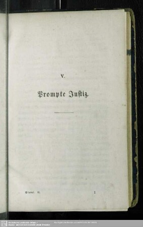 V. Prompte Justiz