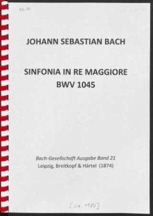 Sinfonia in re maggiore BWV 1045
