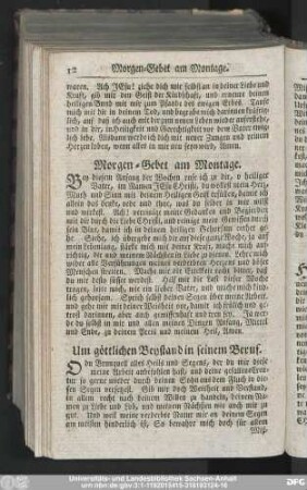 Um göttlichen Beystand in seinem Beruf.