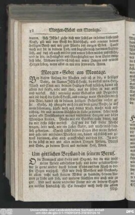 Um göttlichen Beystand in seinem Beruf.