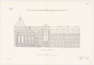 Regierungsgebäude, Gumbinnen Erweiterungsbau: Aufriss 1:100