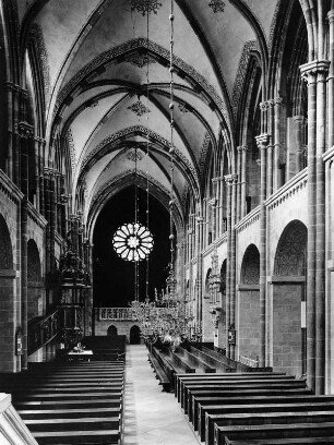 Bremen. Dom Sankt Petri (Evangelische Pfarrkirche) (1050/1068). Inneres zur West-Rossette