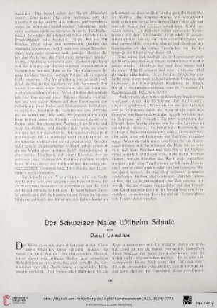5/6: Der Schweizer Maler Wilhelm Schmid