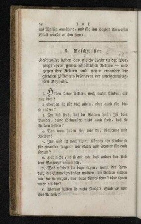 B. Geschwister.