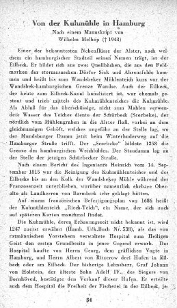 Von der Kuhmühle in Hamburg