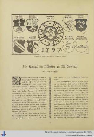 Die Kanzel im Münster zu Alt-Breisach.