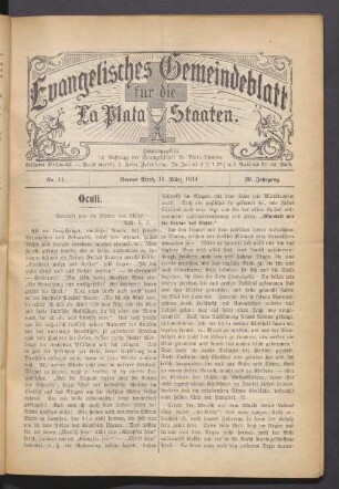 No. 11. 11. März 1914