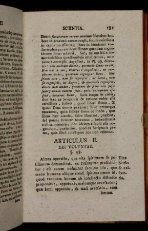 Articulus II. Dei Voluntas.
