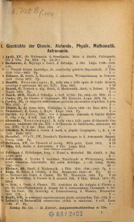 Antiquarischer Katalog von Heinrich Kerler, 114