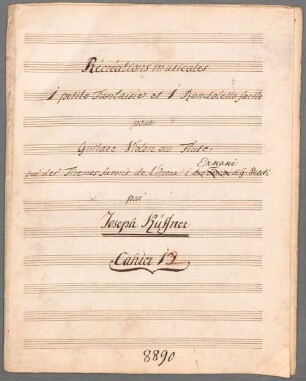 Ernani, Auswahl, arrangiert, Violine (Flöte), Gitarre, op. 321. - BSB Mus.Schott.Ha 9299-2