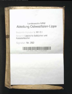 Salbuch der Vogtei Langenholzhausen von 1780 (Duplikat)