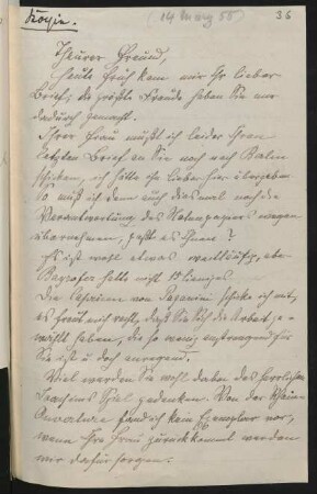 Brief an Robert Schumann : 14.03.1855