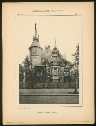 Villa Anita (A. Janson), Berlin-Grunewald: Ansicht (aus: Die Villenkolonie Grunewald, hrsg. von Egon Hessling, Berlin 1903)
