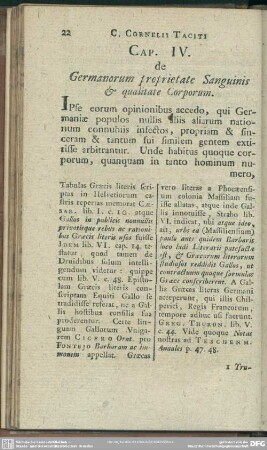 Cap. IV. de Germanorum proprietate Sanguinis & qualitate Corporum