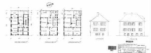 Aulendorf: Erweiterung Dienstwohngebäude (Zollenreuter Str. 300) / Ansicht Süd- und Westseite Nebengeb.
