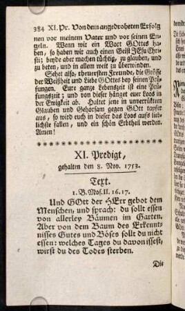 384-428, XI. Predigt