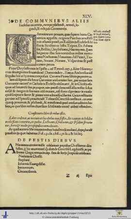 De Communibus Aliis Ecclesiæ exercitijs