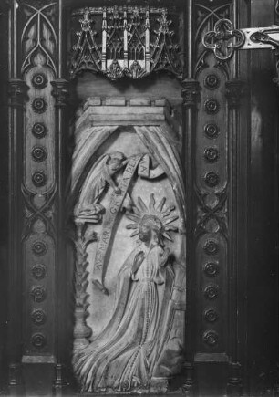 Relief des ehemaligen Hochaltars: Verkündigung an Maria