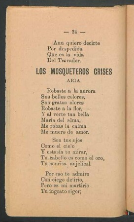 Los mosqueteros grises : Aria