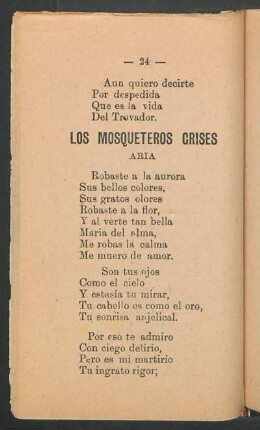 Los mosqueteros grises : Aria