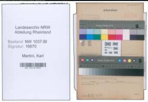 Entnazifizierung Karl Martini , geb. 14.10.1886 (Rektor)