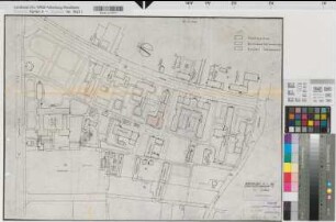 Münster (Münster) Küchengebäude der Universität Lageplan 1960/61 1 : 1000 47 x 64 Pause Staatshochbauamt II Münster Regierung Münster Nr. 34122