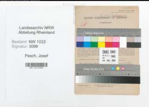 Entnazifizierung Josef Pesch , geb. 16.02.1893 (Polizist)