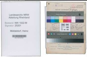 Entnazifizierung Heinz Middeldorf , geb. 08.08.1904 (Kaufmann)