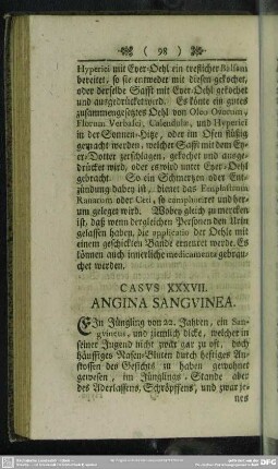 Casus XXXVII. Angina Sanguinea