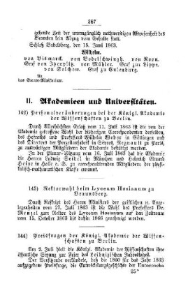 Rectorwahl beim Lyceum Hosianum zu Braunsberg : [II. Akademien und Universitäten]