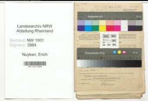 Entnazifizierung Erich Nuyken, geb. 04.11.1895 (Kaufmann)
