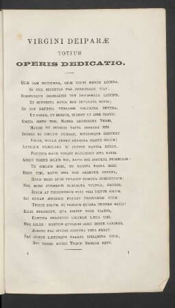 Virgini deiparae totius operis dedicatio