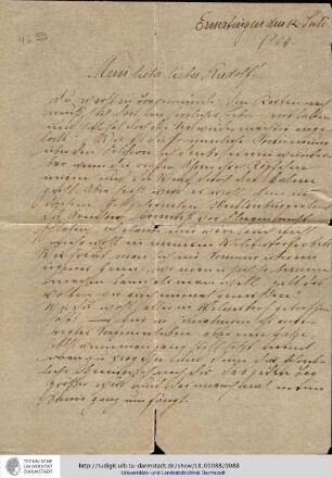 Brief vom 12.07.1904