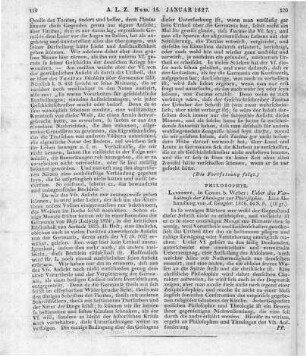 Gengler, A.: Über das Verhältnis der Theologie zur Philosophie. Landshut: Weber 1826