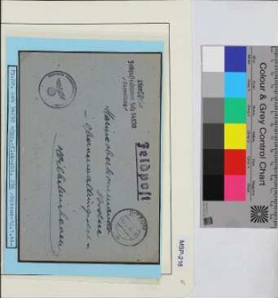 Dienstbrief, Schiffsname/Landeinheit: Marine-Flak-Abteilung 276, Feldpostnr. 54238; Frankatur, Mi.-Nr.: [Keine]; Poststempel: Ditzum a 12.1.44.-7; Nebenstempel: Dienststelle Feldpost-Nr. Sch 54238