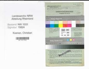 Entnazifizierung Christian Koenen , geb. 08.08.1886 (Polizeibeamter)