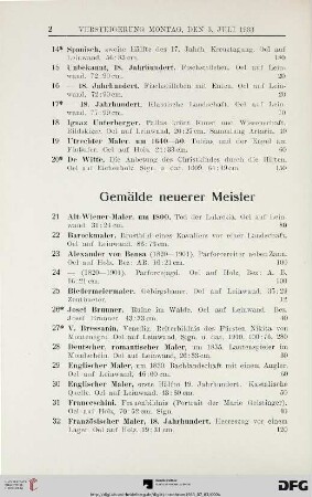 Gemälde neuerer Meister (Nr. 21-63)