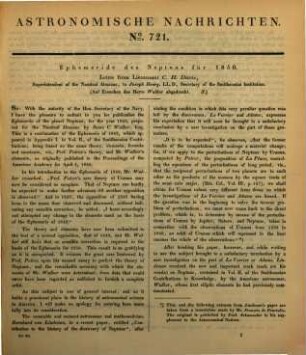 Astronomische Nachrichten : = Astronomical notes. 31. 1850