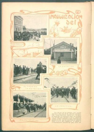 Inauguración del ferrocarril á La Toma