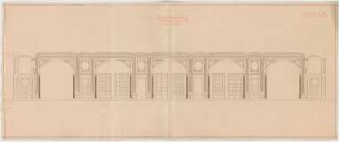 Thiersch, Friedrich von; Frankfurt / Main (Hessen); Festhalle - Bankettsaal (Längsschnitt)